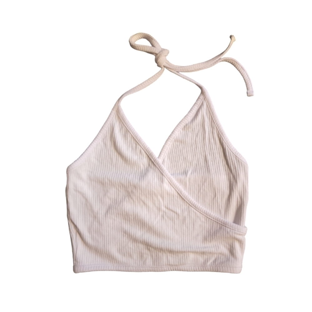 Garage White Crop Top